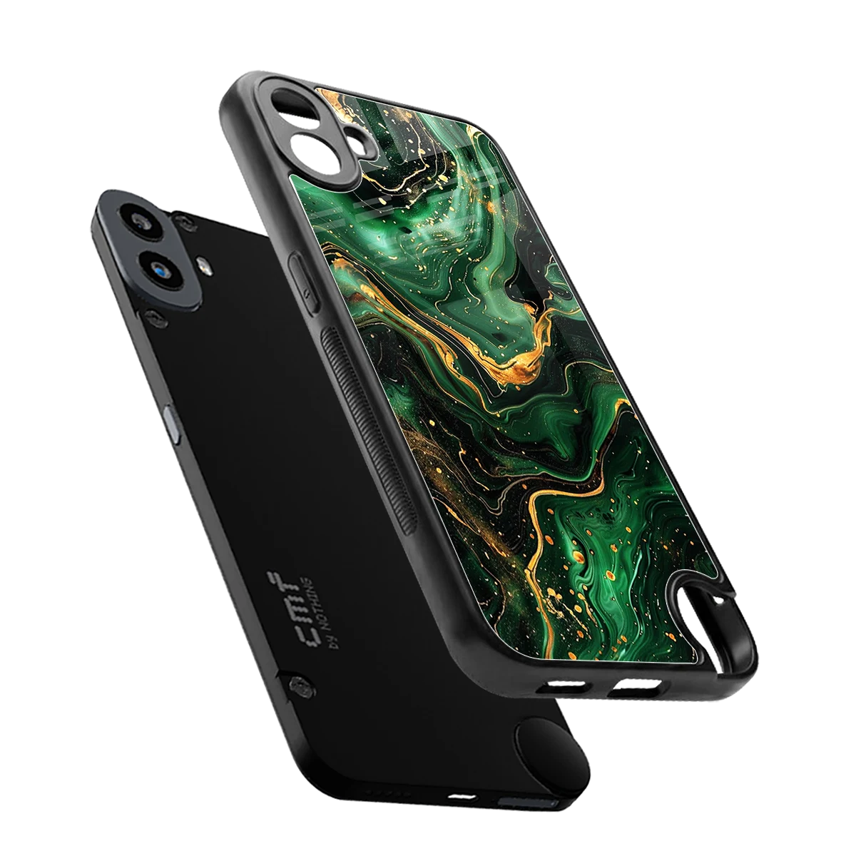 Golden Forest sleek cmf nothing phone 1 cover with tempered glass back and TPU edges