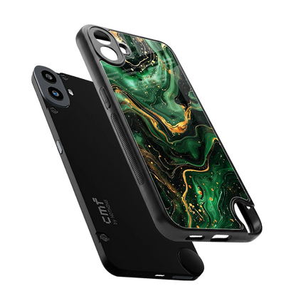 Golden Forest sleek cmf nothing phone 1 cover with tempered glass back and TPU edges