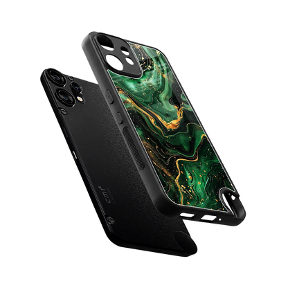 Golden Forest sleek cmf nothing phone 2 pro cover with tempered glass back and TPU edges