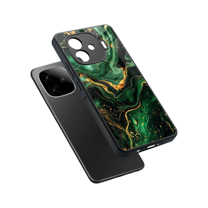 Golden Forest sleek iqoo neo 10r 5g cover with tempered glass back and TPU edges