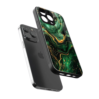 Golden Forest sleek iphone 13 pro cover with tempered glass back and TPU edges