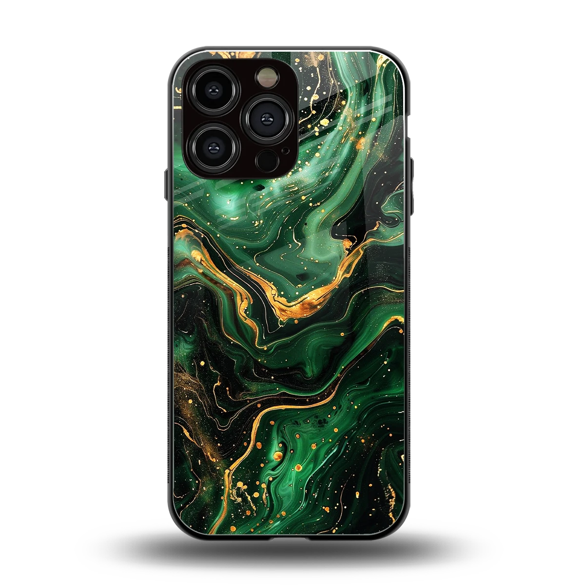 Golden Forest back phone cover | glass case for iphone 15 pro max