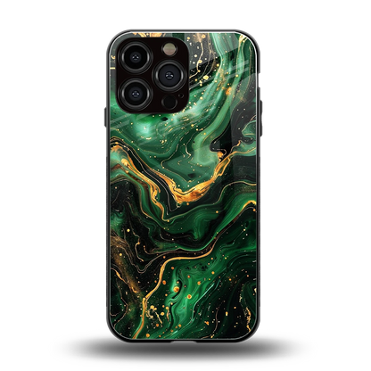 Golden Forest back phone cover | glass case for iphone 15 pro max