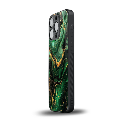 Golden Forest iphone 15 pro mobile cover | shockproof glass phone case