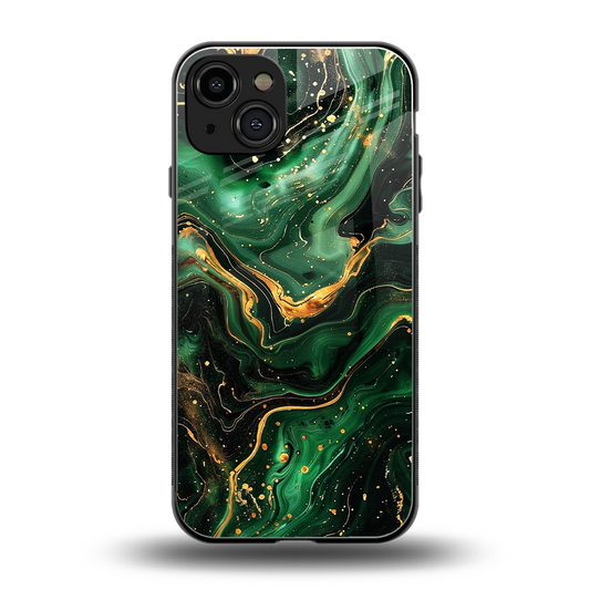 Golden Forest back phone cover | glass case for iphone 15