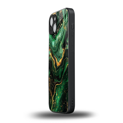 Golden Forest iphone 15 mobile cover | shockproof glass phone case