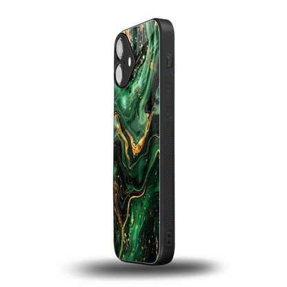 Golden Forest iphone 16 plus mobile cover | shockproof glass phone case