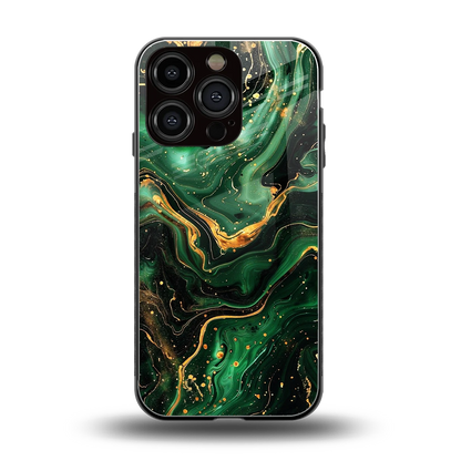 Golden Forest back phone cover | glass case for iphone 16 pro