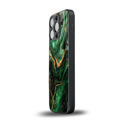 Golden Forest iphone 16 pro mobile cover | shockproof glass phone case