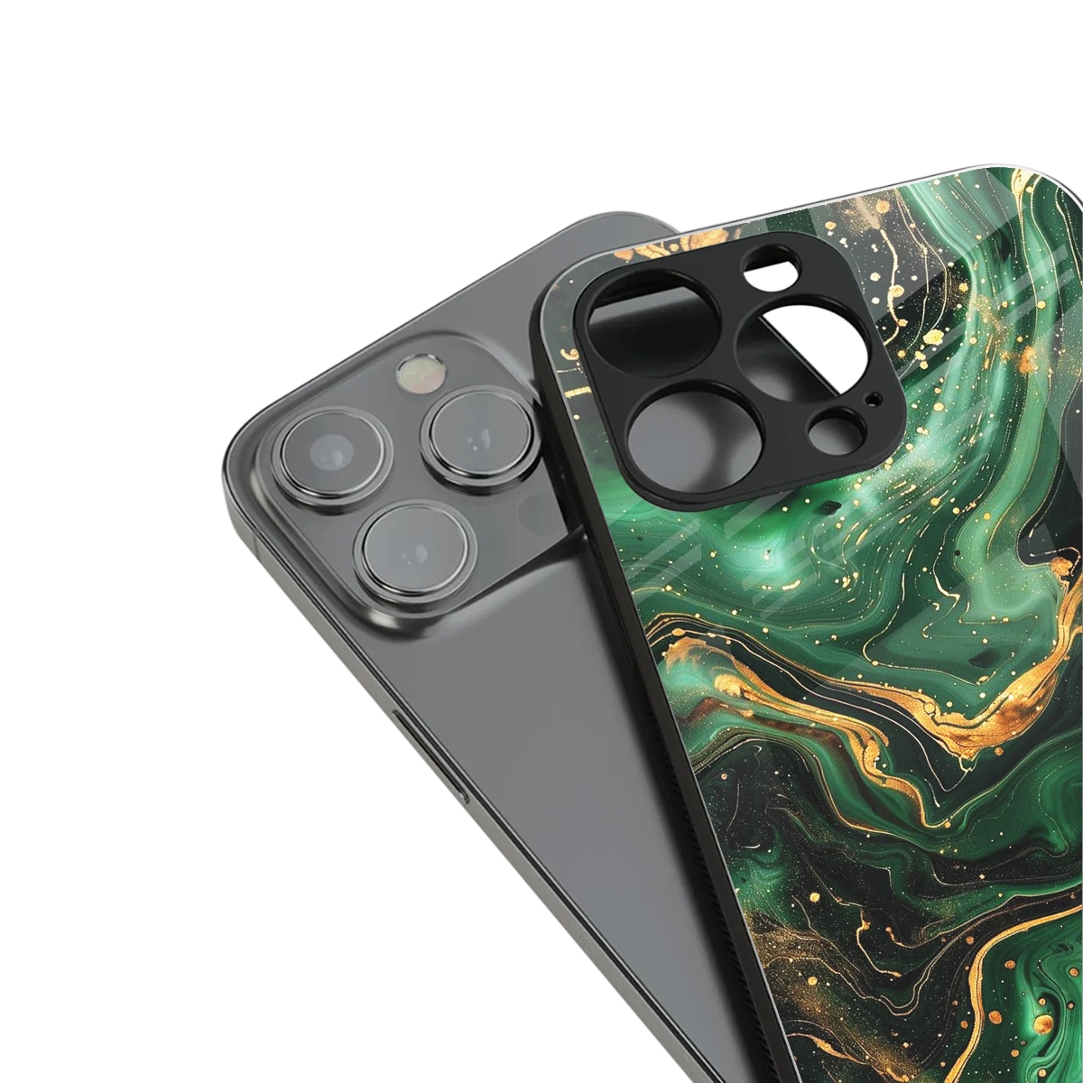 Golden Forest stylish phone case for iphone 15 pro | glossy glass and slim fit