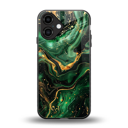 Golden Forest back phone cover | glass case for iphone 16
