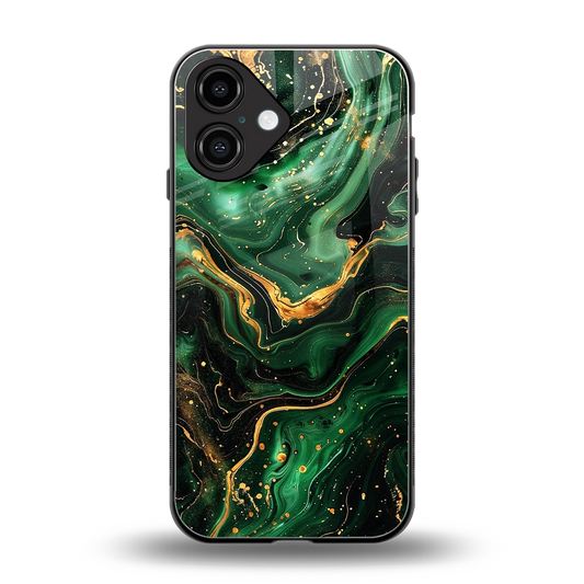 Golden Forest back phone cover | glass case for iphone 16