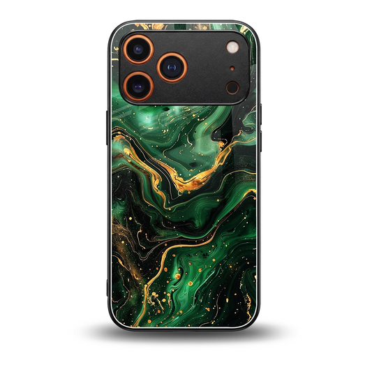 Golden Forest back phone cover | glass case for iphone 17 pro