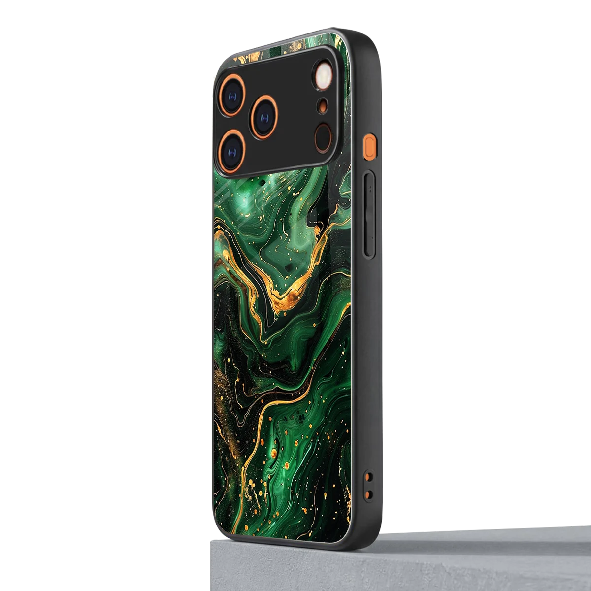 Golden Forest iphone 17 pro mobile cover | shockproof glass phone case
