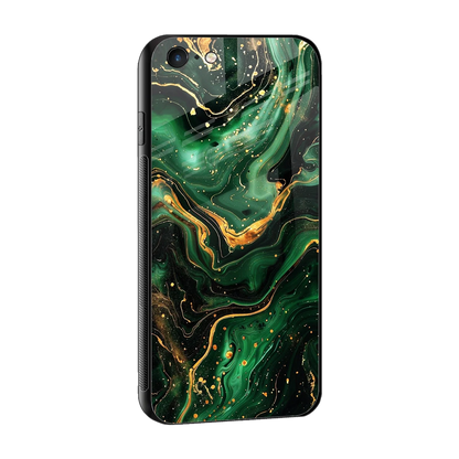 Golden Forest sleek iphone 6s plus cover with tempered glass back and TPU edges