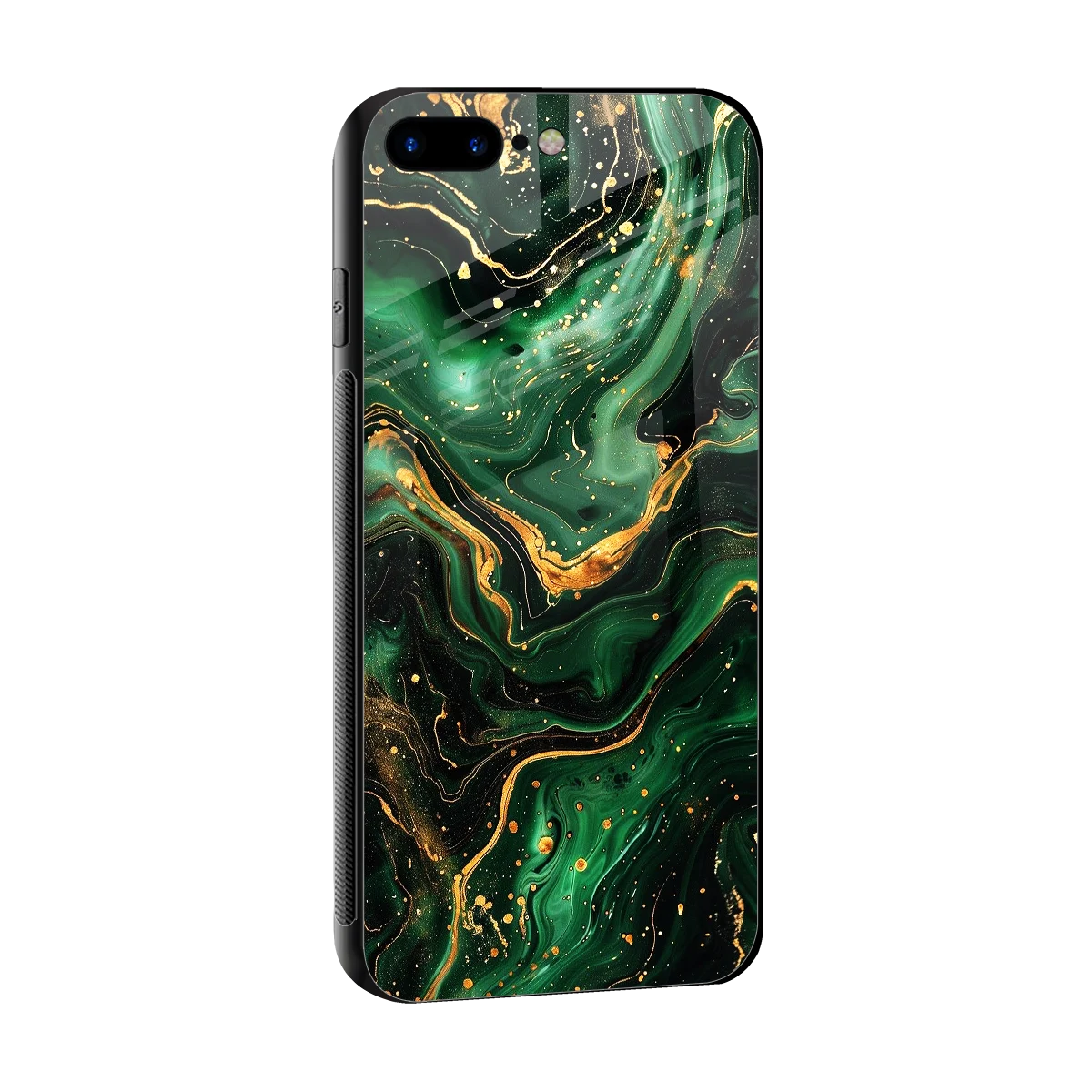 Golden Forest sleek iphone 8 plus cover with tempered glass back and TPU edges