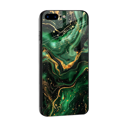 Golden Forest sleek iphone 8 plus cover with tempered glass back and TPU edges