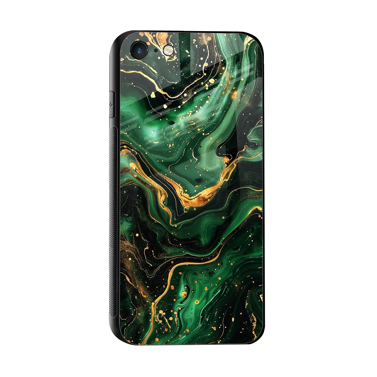 Golden Forest sleek iphone 7 cover with tempered glass back and TPU edges