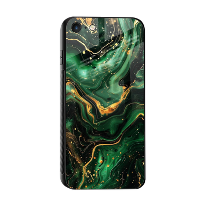 Golden Forest sleek iphone 7 cover with tempered glass back and TPU edges