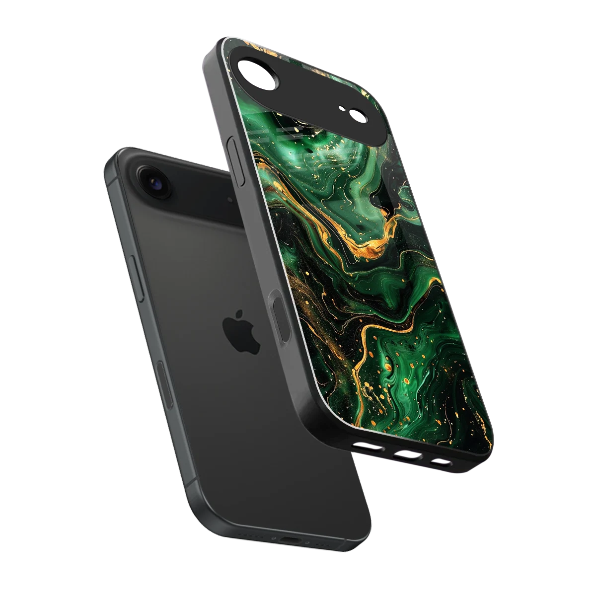 Golden Forest sleek iphone air cover with tempered glass back and TPU edges