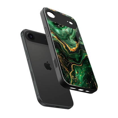 Golden Forest sleek iphone air cover with tempered glass back and TPU edges