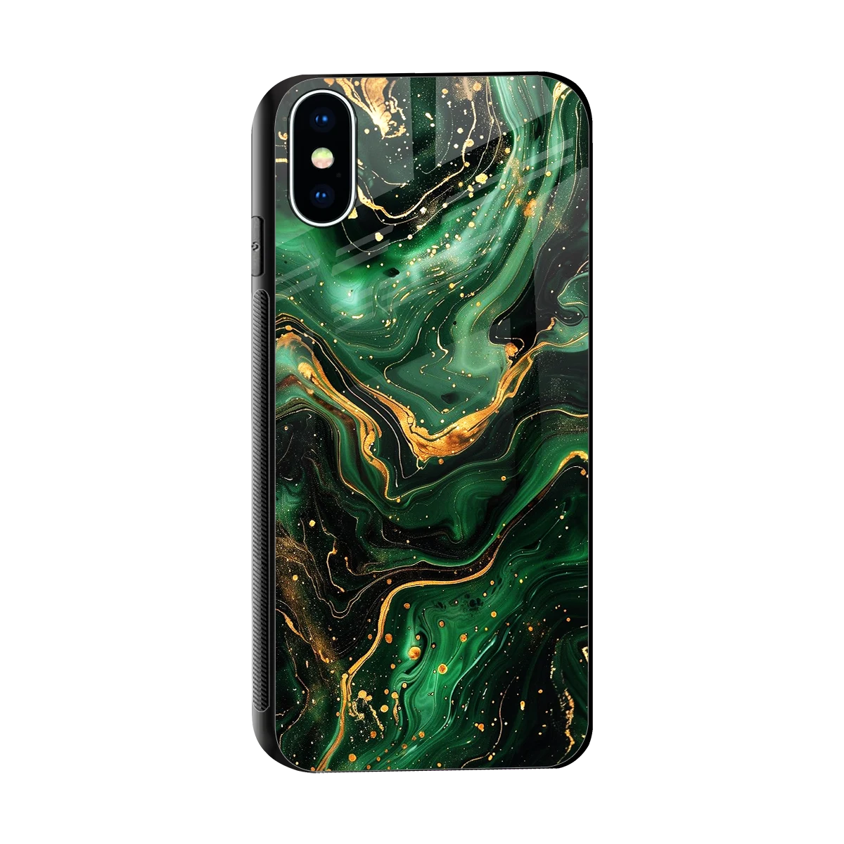 Golden Forest sleek iphone x cover with tempered glass back and TPU edges