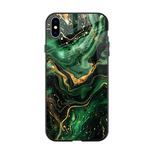 Golden Forest back phone cover | glass case for iphone xs max