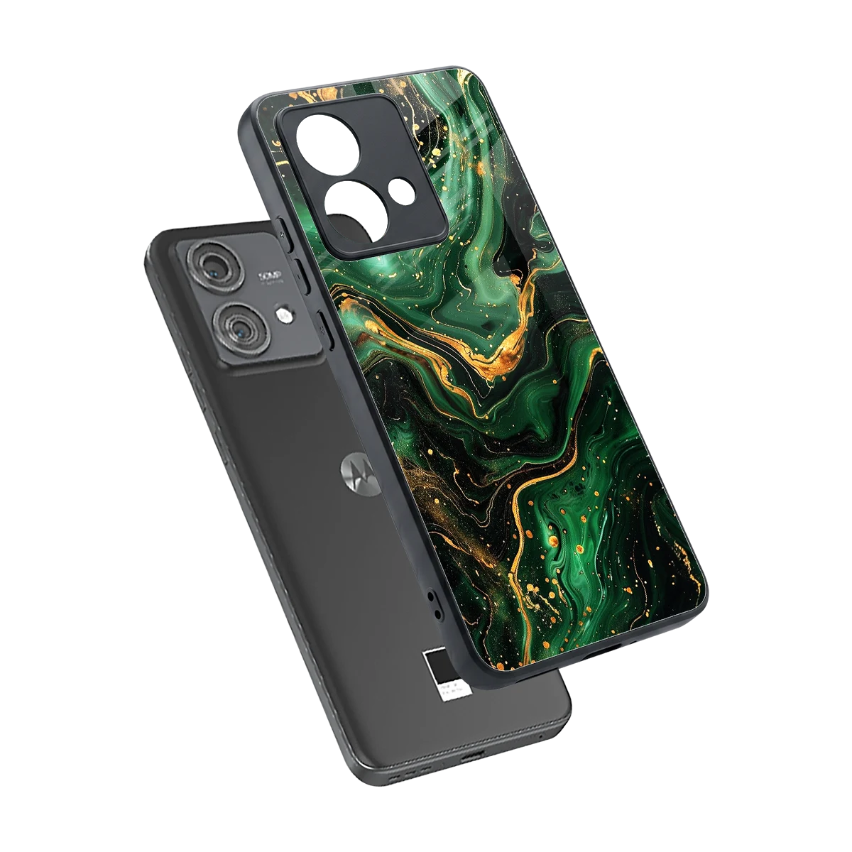 Golden Forest sleek motorola edge 40 neo 5g cover with tempered glass back and TPU edges