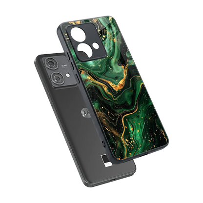 Golden Forest sleek motorola edge 40 neo 5g cover with tempered glass back and TPU edges