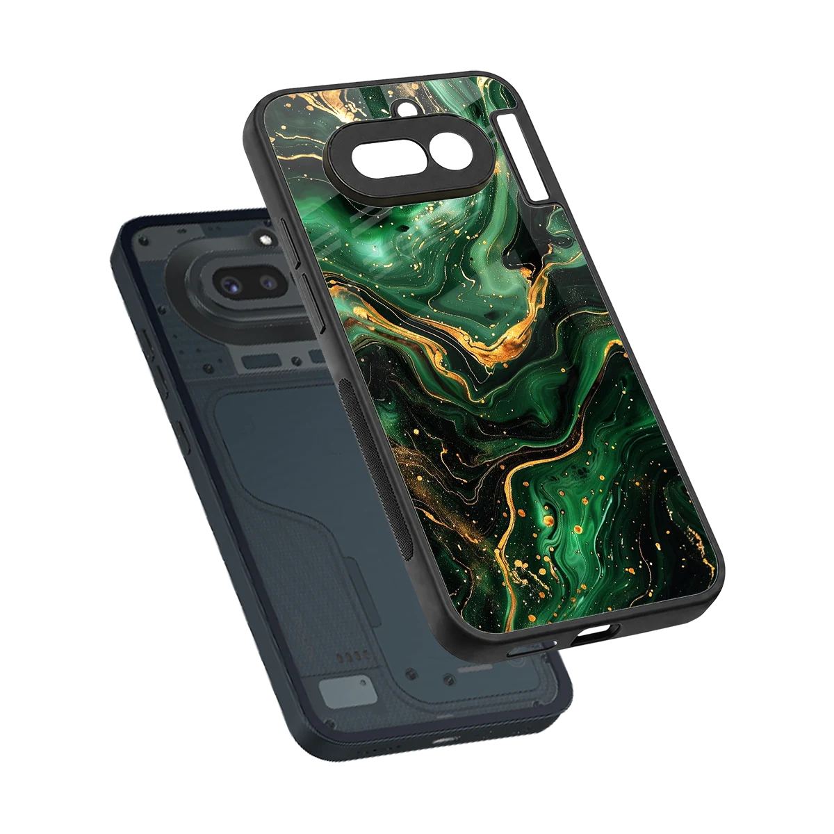 Golden Forest sleek nothing phone 4a cover with tempered glass back and TPU edges