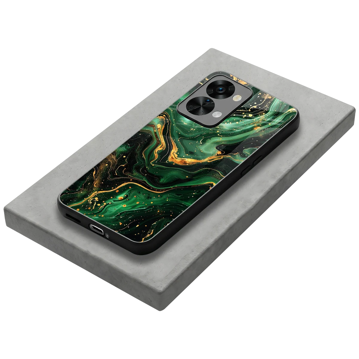 Golden Forest stylish phone case for oneplus nord 2t | glossy glass and slim fit