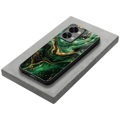 Golden Forest stylish phone case for oneplus nord 2t | glossy glass and slim fit