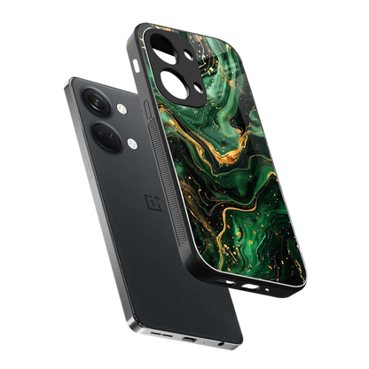 Golden Forest sleek oneplus nord 3 cover with tempered glass back and TPU edges