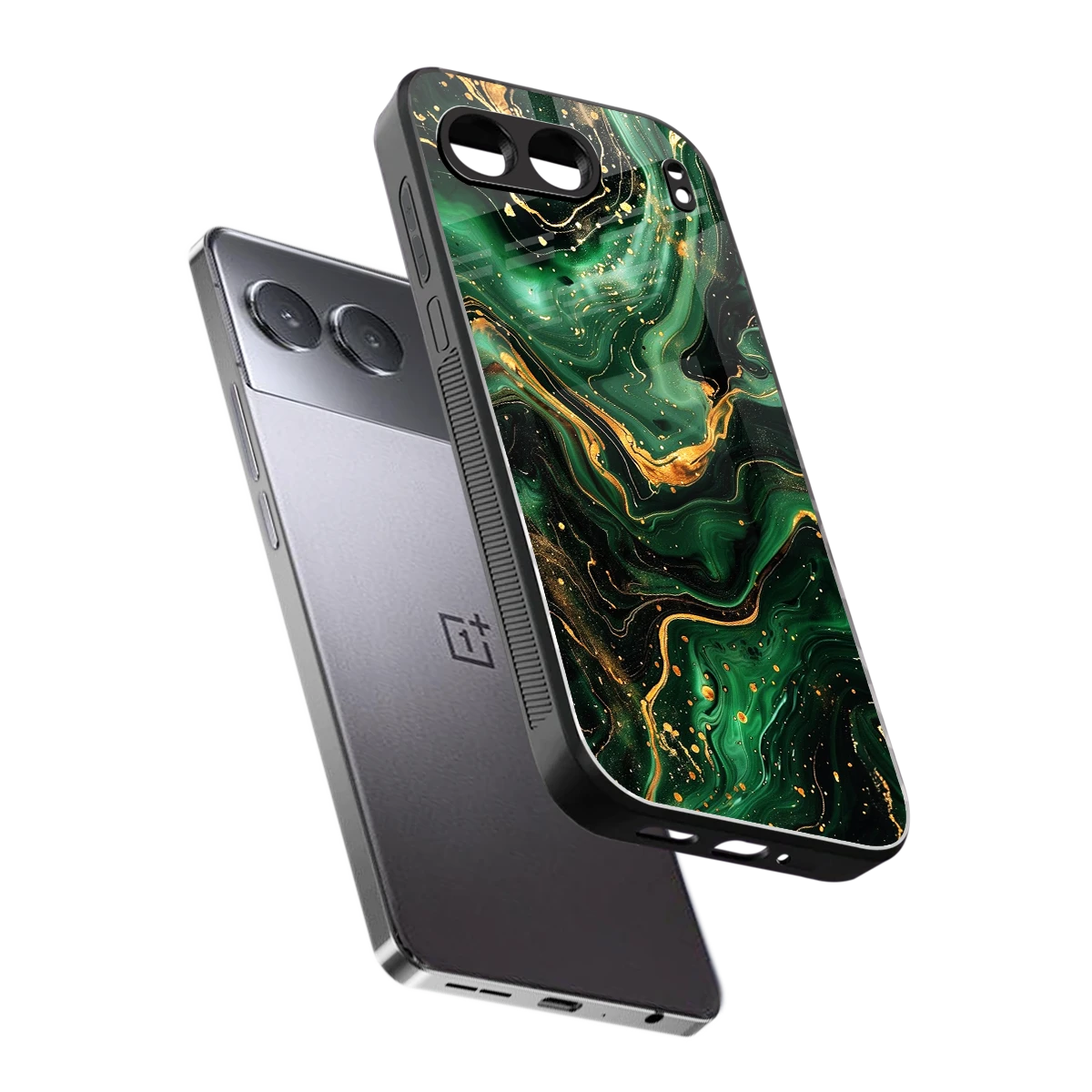 Golden Forest sleek oneplus nord 4 cover with tempered glass back and TPU edges