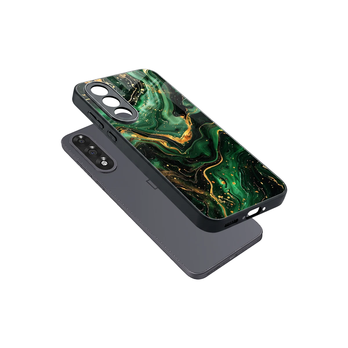 Golden Forest sleek oneplus nord 5 cover with tempered glass back and TPU edges
