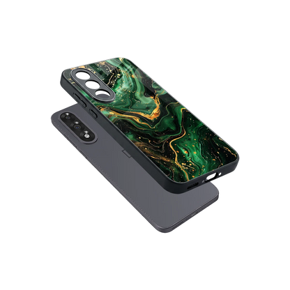 Golden Forest sleek oneplus nord 5 cover with tempered glass back and TPU edges