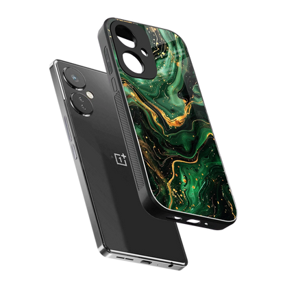 Golden Forest sleek oneplus nord ce 3 cover with tempered glass back and TPU edges