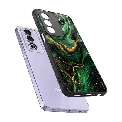 Golden Forest sleek oppo a3 pro cover with tempered glass back and TPU edges