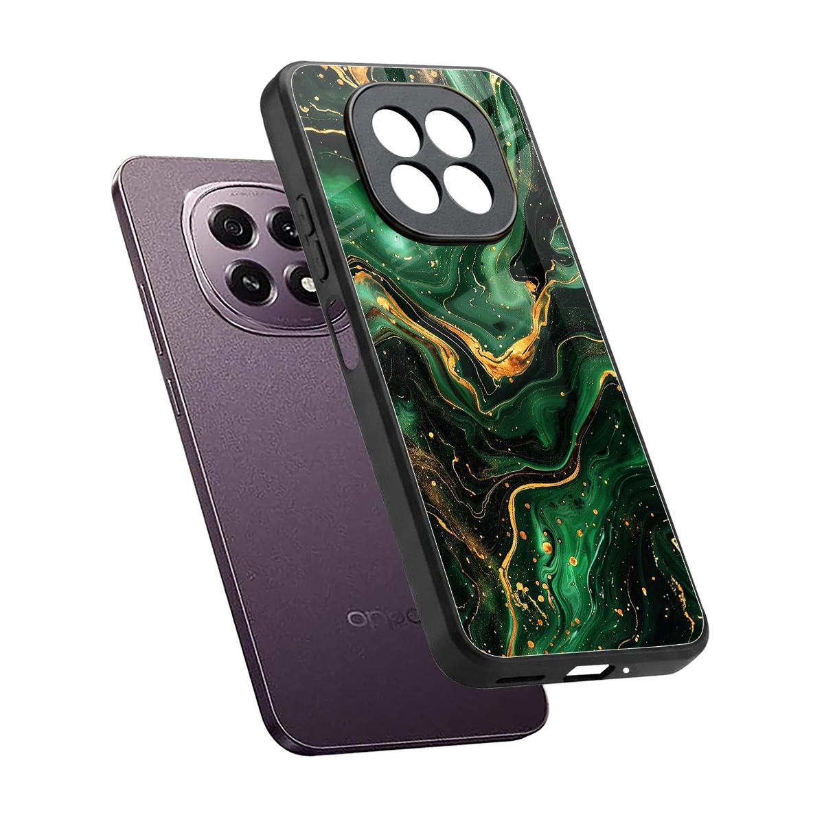 Golden Forest sleek oppo f29 5g cover with tempered glass back and TPU edges