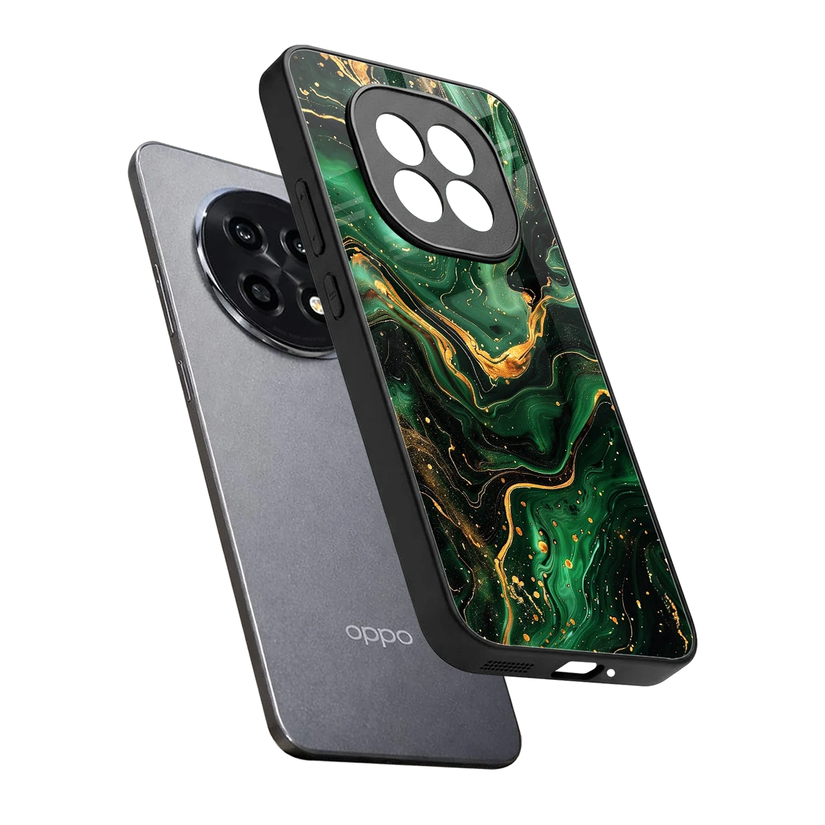 Golden Forest sleek oppo f29 pro 5g cover with tempered glass back and TPU edges