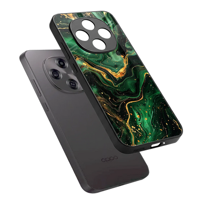 Golden Forest sleek oppo f31 pro 5g cover with tempered glass back and TPU edges