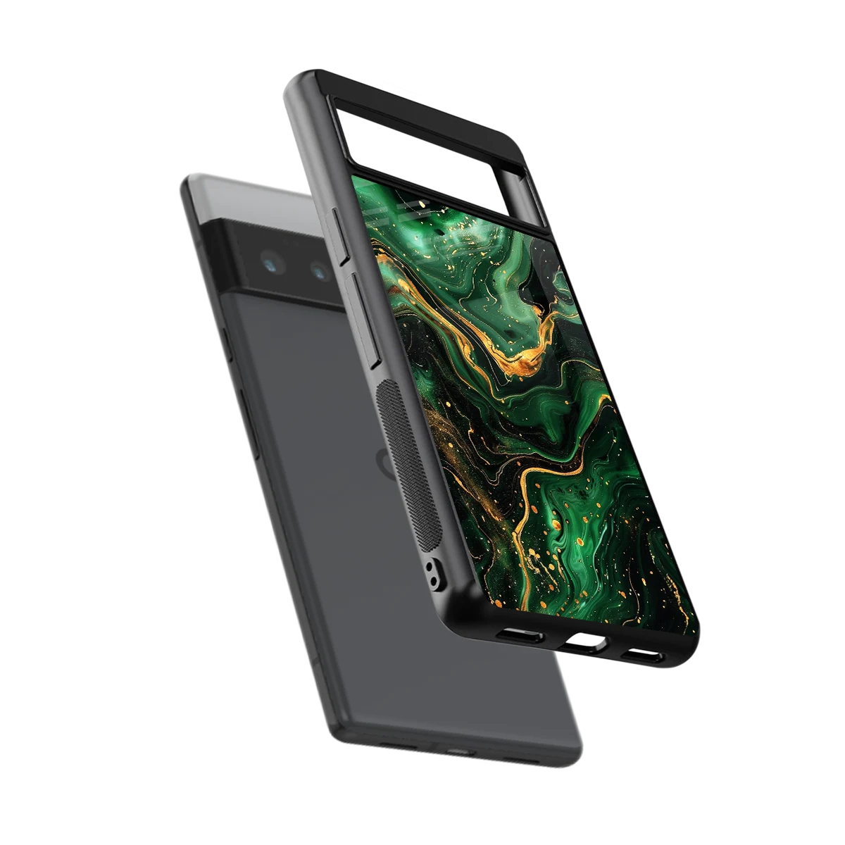 Golden Forest sleek google pixel 6 pro cover with tempered glass back and TPU edges