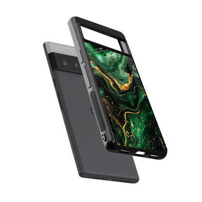 Golden Forest sleek google pixel 6 pro cover with tempered glass back and TPU edges