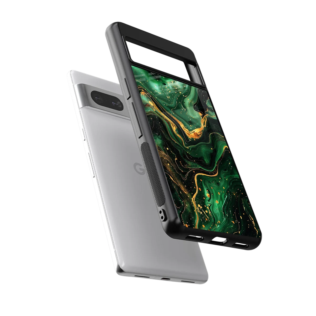 Golden Forest sleek google pixel 7 cover with tempered glass back and TPU edges