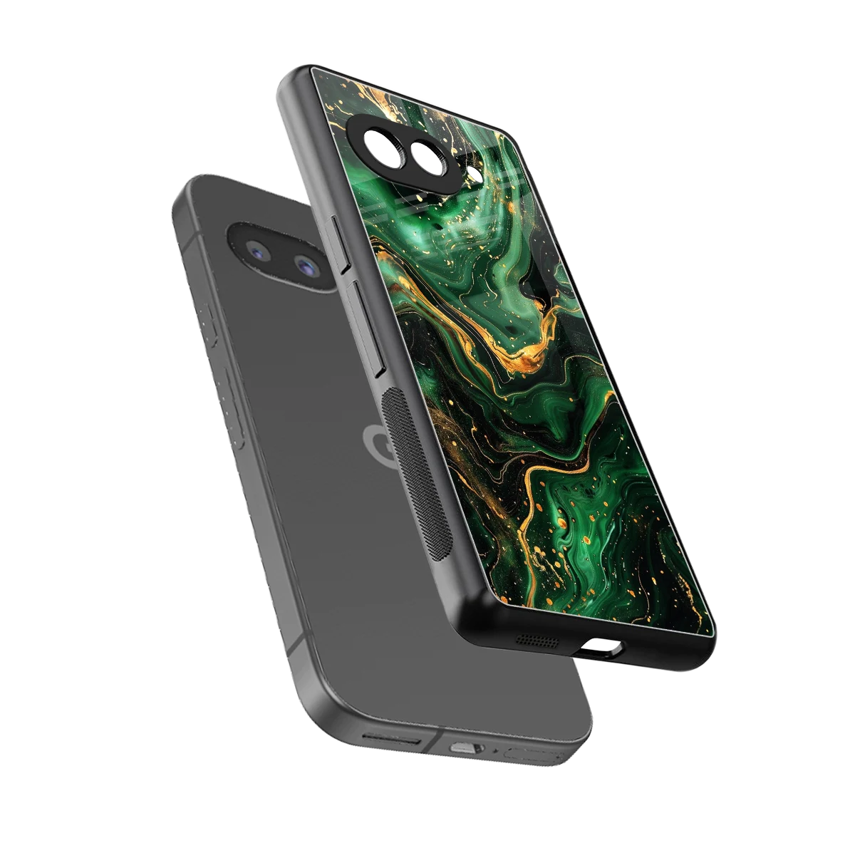 Golden Forest sleek google pixel 10a cover with tempered glass back and TPU edges