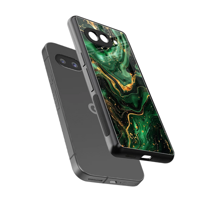 Golden Forest sleek google pixel 10a cover with tempered glass back and TPU edges