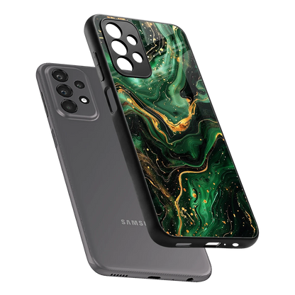 Golden Forest sleek samsung galaxy a23 cover with tempered glass back and TPU edges