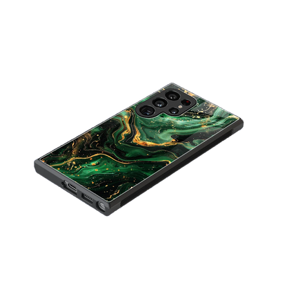 Golden Forest stylish phone case for samsung galaxy s24 ultra | glossy glass and slim fit