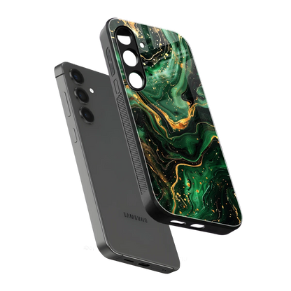 Golden Forest sleek samsung galaxy s23 fe cover with tempered glass back and TPU edges