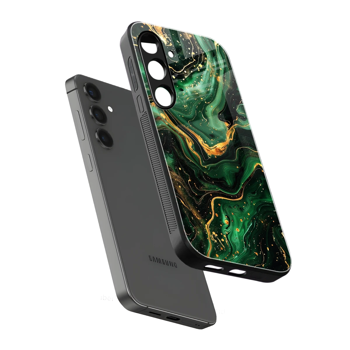 Golden Forest sleek samsung galaxy s24 plus cover with tempered glass back and TPU edges